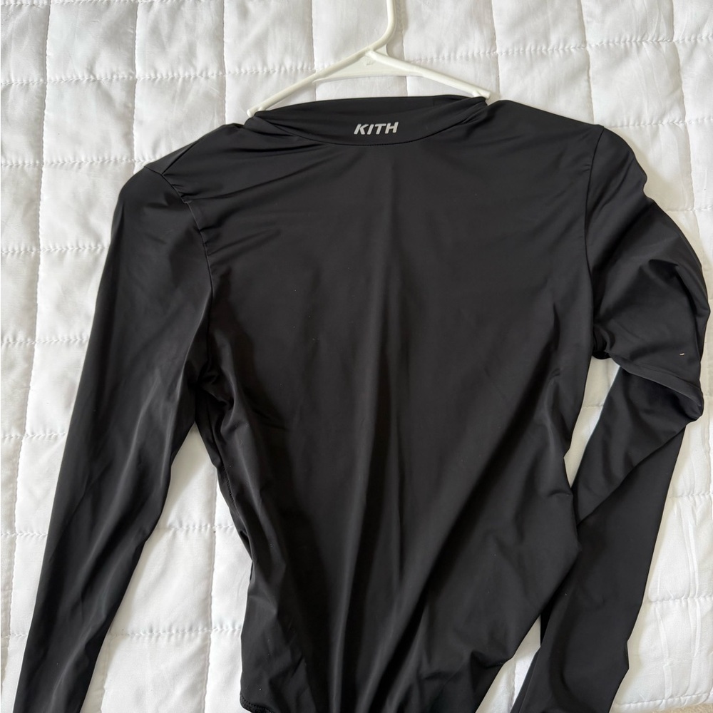 KITH Black Crew Neck Long Sleeve Top